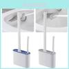 Multifunctional Silicone Toilet Brush Wall-mounted No Dead Angle Cleaning Tool