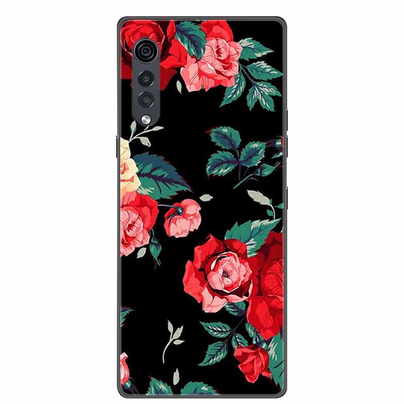 For LG Velvet Luxury Phone Case Black Soft Silicone TPU Back Cover for LGVelvet 5G Funda LMG910EMW Protector Capa Cartoon Coque