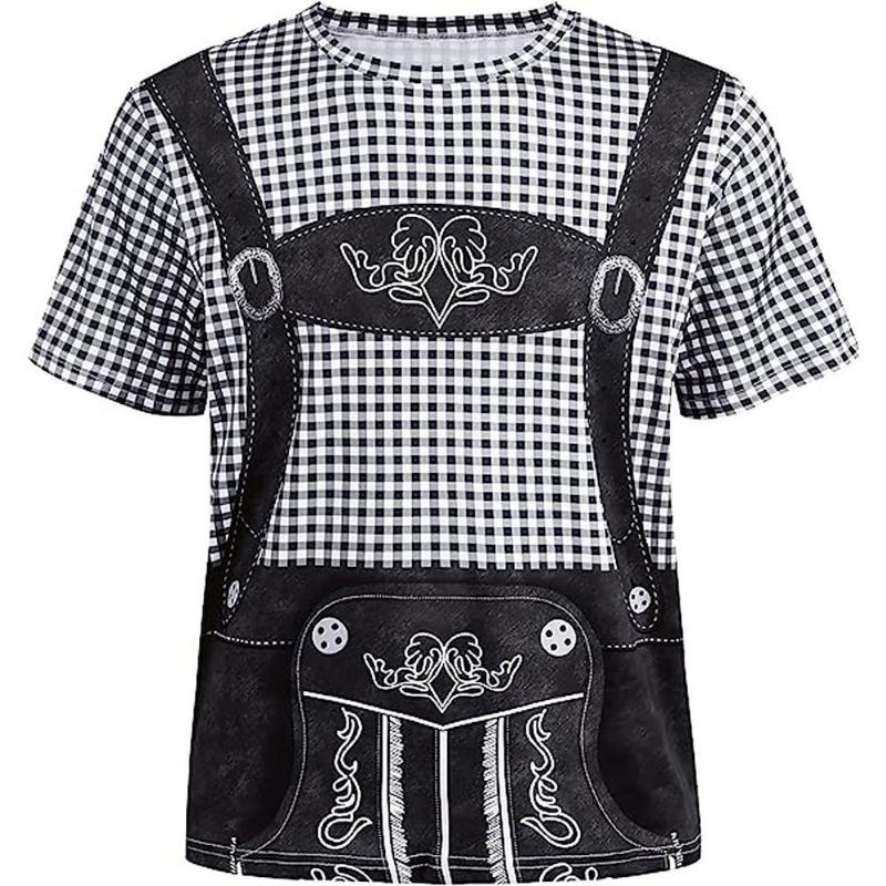 T-shirt da uomo a maniche corte con girocollo e stampa 3D, taglie forti, T-shirt casual estiva