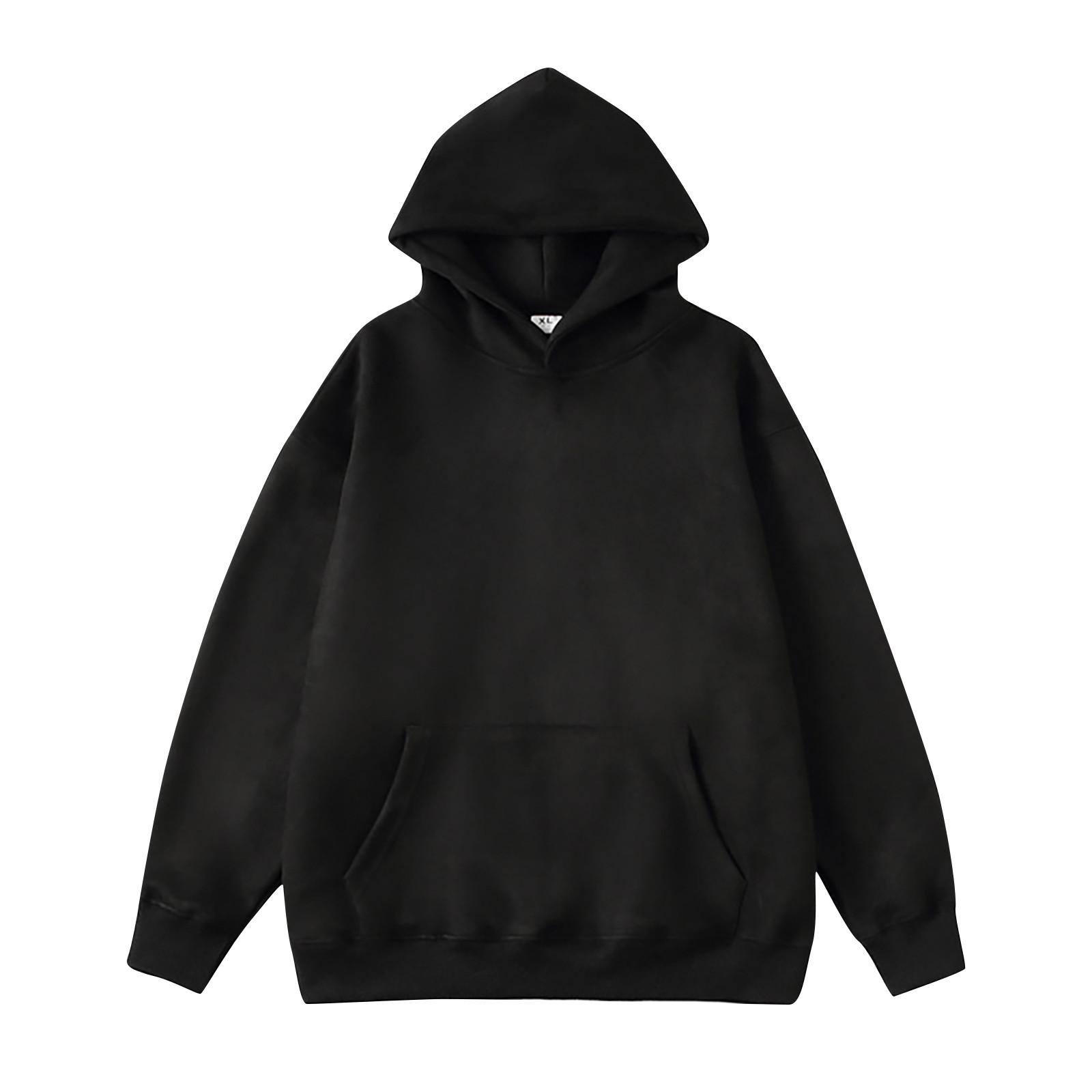 

Hooded Sports Tracksuit Unisex Running Outfits Long Sleeve Pullover Hoodies Sweatshirt XXXXXL чёрный