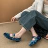 French Retro Velvet Double Buckle Mary Jane Flat Single Shoes Women's 2025 New Niche Versatile Ballet Shoes Grandma Shoes