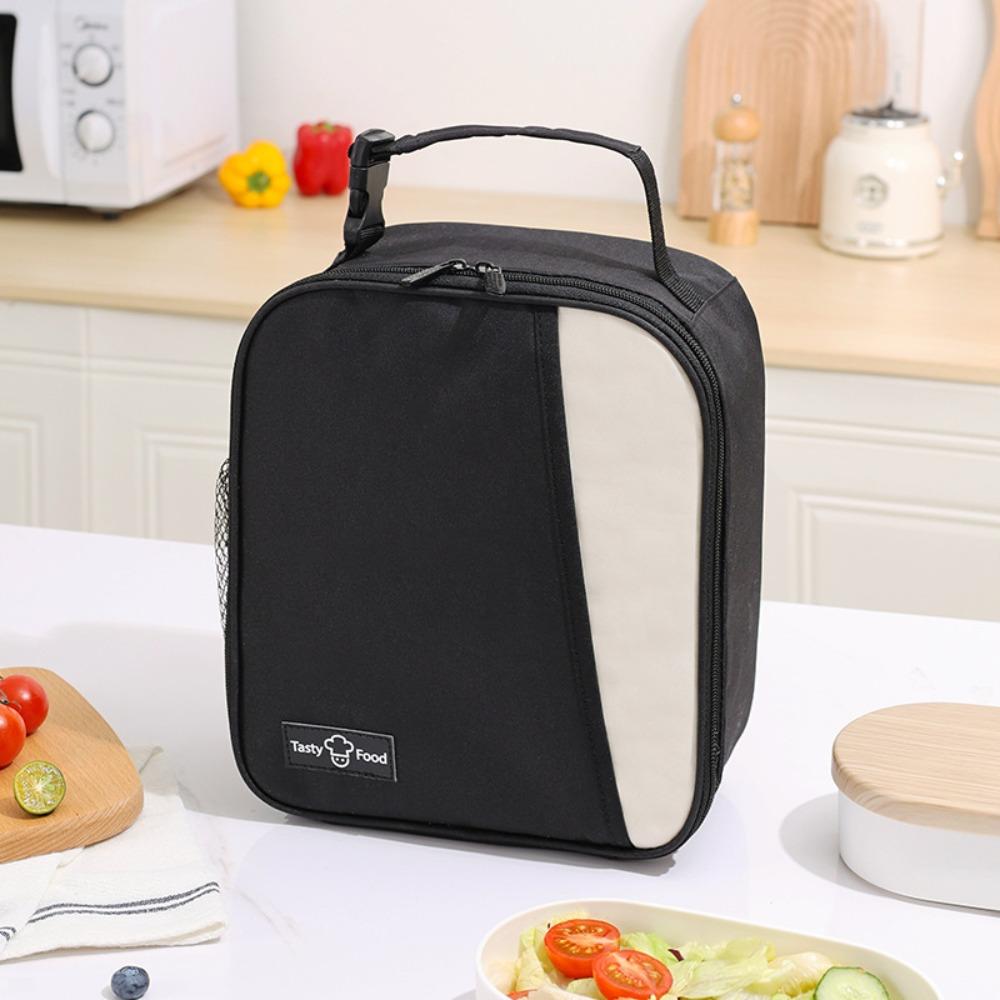 Vertical Insulated Lunch Bag Dopamine Color Meal Pack Thermal Insulation Bag  Student