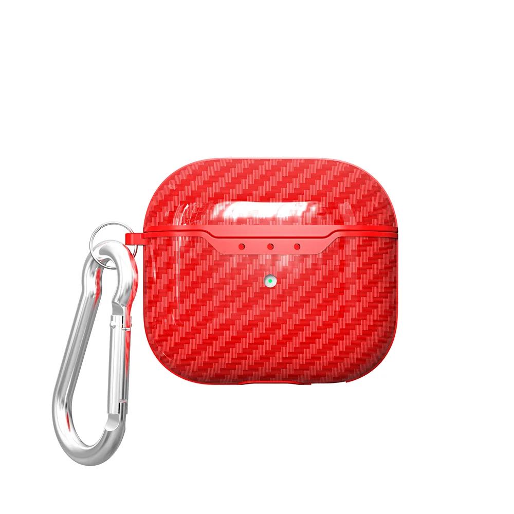 Business Carbon Fiber Pattern Earphone Cases For Airpods 4 3 1 Case Headphones Protective Case For Apple Airpods Pro 3 2 Covers