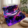 Gengar Printed Flannel Throw Blanket Soft Warm Lightweight All Season Blanket for Sofa Bed Camping Home Decor Holiday Gift
