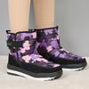 Winter New Camouflage Snow Boots for Women with Plush Fashion, Warm and Non Slip Cotton Boots, Thick Short Tube Large Cotton Boots