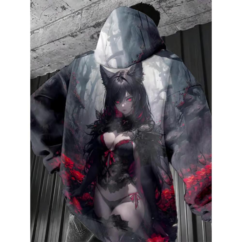 Anime Character 3d Print Hoodies Men Women Fashion Hoodies Sweatshit Sexy Girls Coats Women Sweats Womens Clothing Oversized Tops