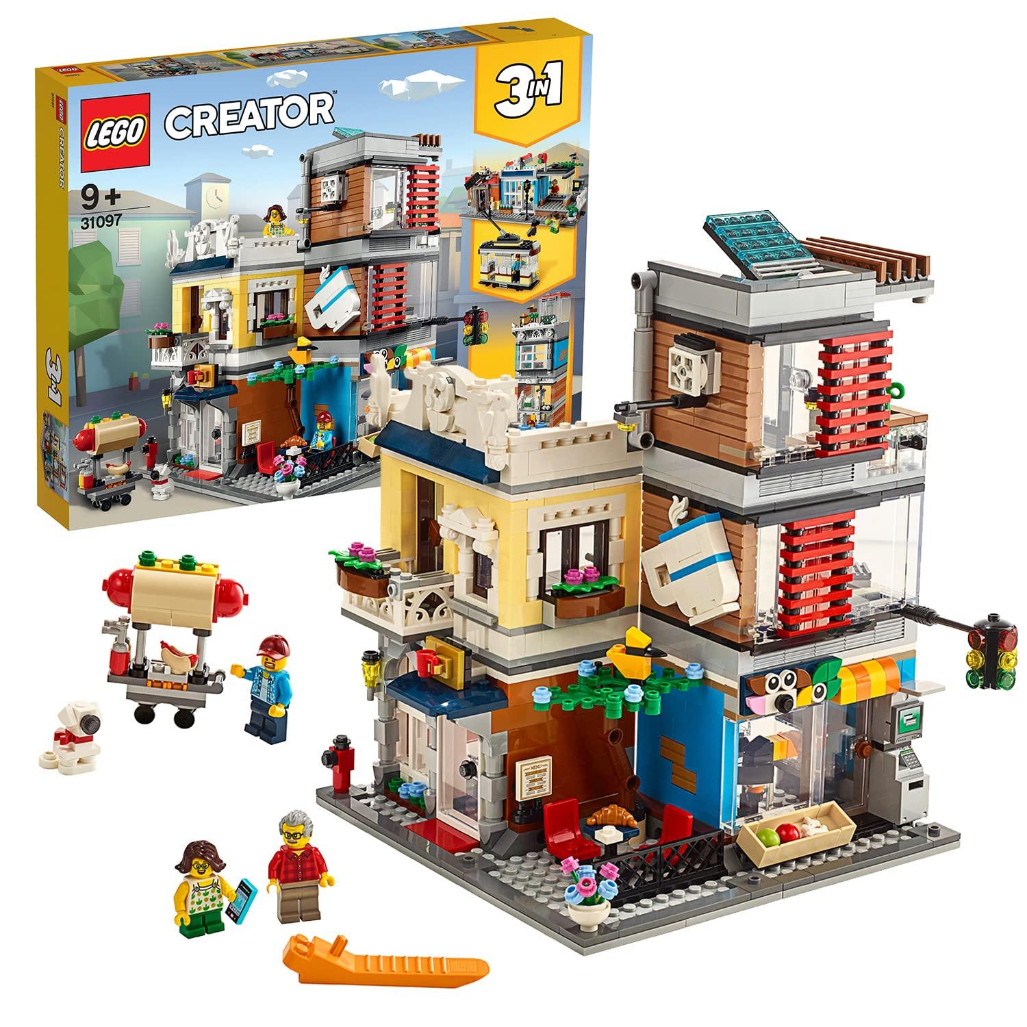

LEGO Creator Townhouse Pet Shop & Cafe 31097 Building Blocks Toy for Girls and Boys