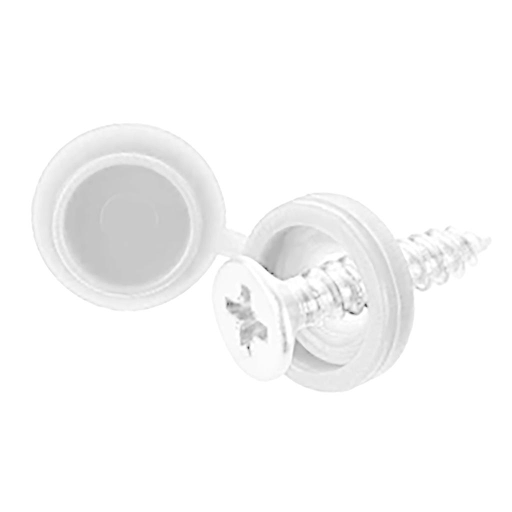 Screw Cap Covers Plastic Decorative Protective M5 Hole for Self Tapping Screws Furniture Closet White