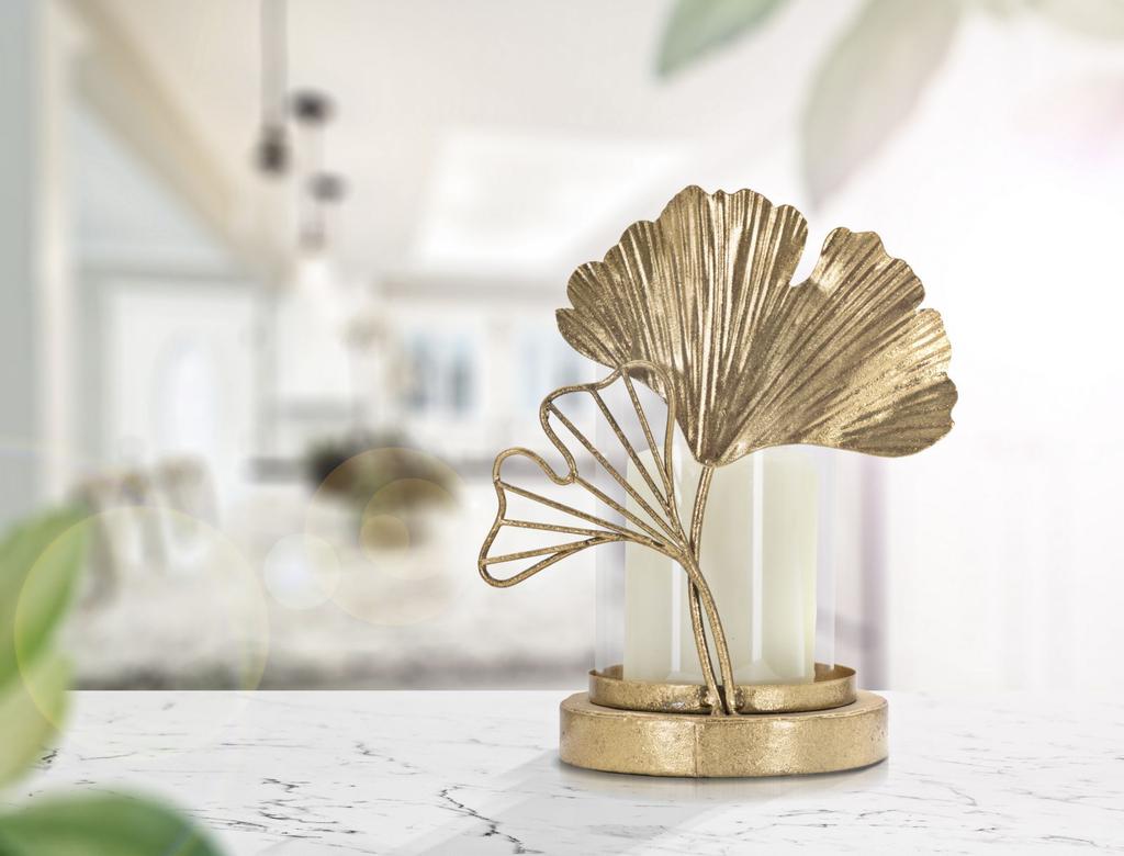 Suport lumanare Frunza Cm 17X12X21