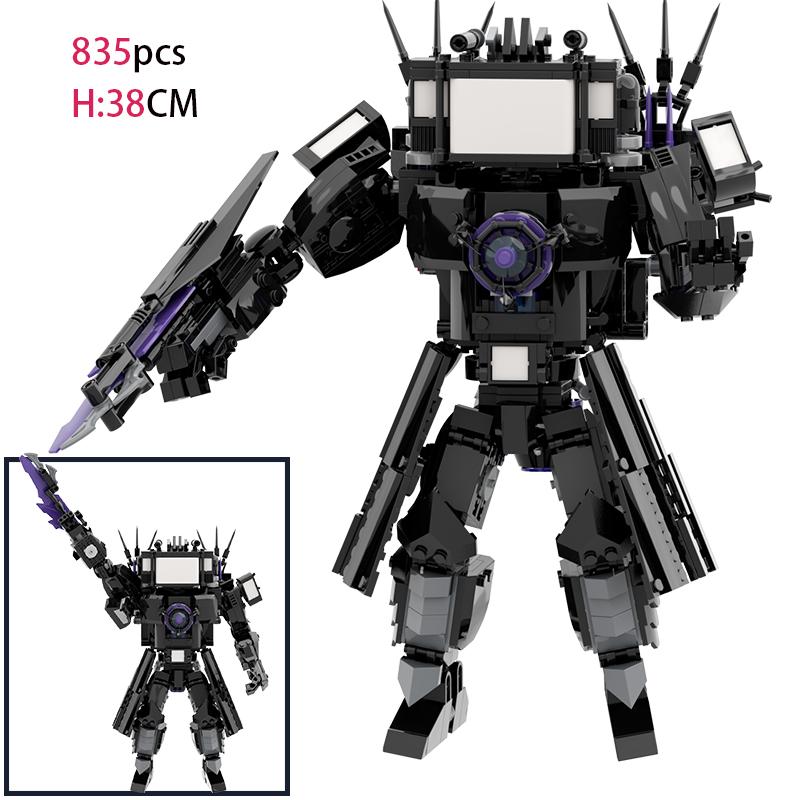 Skibidii Toiletten Riesen TV-Mann Bausteine SpeakerMan Kameramann Actionfiguren Mecha Steine Spielzeugmodell für Kinder Weihnachtsgeschenke