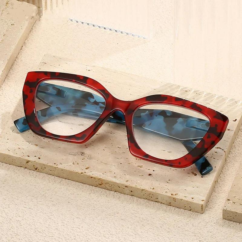 Fashion New Ins Cat Eye Reading Glasses Unisex Fashion Anti Blue Light Hyperopia Men Women Oversized Vintage Retro Far Sight Eyeglasses