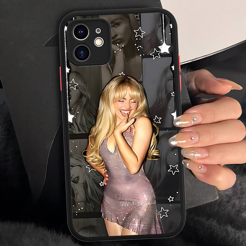 

Singer S-Sabrina Carpenter For IPhone Air 16 15 14 Plus 13 12 11 Pro Max Matte Cover Jelly Shockproof Phone Case iphone 13pro max