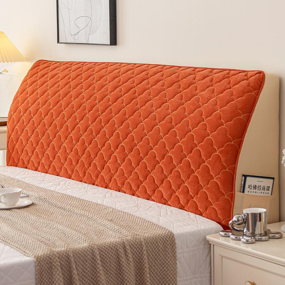 Verdickte Bettkopfabdeckung Nordische Weiche Kopfteilabdeckungen Einfarbige Waschbare Bettkopfabdeckung Schlafzimmer Rückenlehne Staubschutzabdeckung