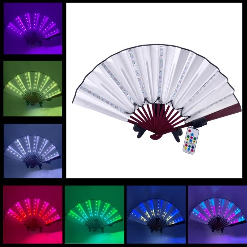 LED-Aufleuchtender Handfächer für Halloween, Tanzpartys, Hochzeitsfeiern, Party-Kostümzubehör