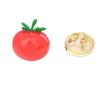 Japanese Cute Fruit Enamel Brooch: Peach & Cherry Lapel Pin