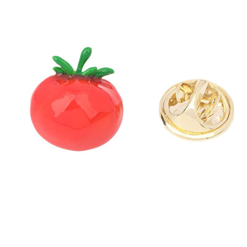 Japanese Cute Fruit Enamel Brooch: Peach & Cherry Lapel Pin