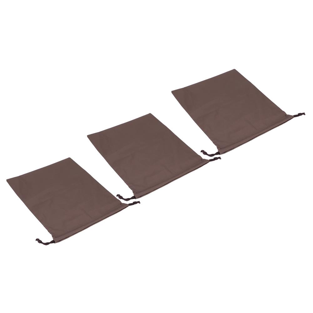 Nylon Drawstring Bag Waterproof Dustproof Storage Bags for Shoes Clothes OrganizerCoffee