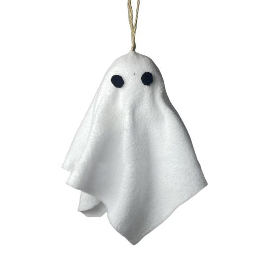 Halloweenská závěsná dekorace duch Strašidelný malý bílý látkový duch Ozdoby na stromek do ložnice na dvůr Domácí párty dekorace