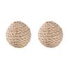 5PCS Pet Cats Sounding Ball Interactive Natural Handmade Sisal Cat Scratching Ball Make Sounds Cat Toy Home Kitten Ball Toys