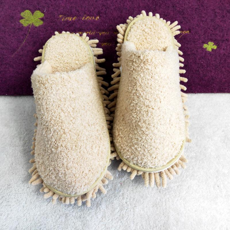 Kadınlar İçin Moda Ayakkabılar Kışlık Rahat Mikrofiber Mop Terlikler Düz Renk Basit Silinebilir Yer Silme Süpürme Ahşap Zemin Temizleme Terlikleri