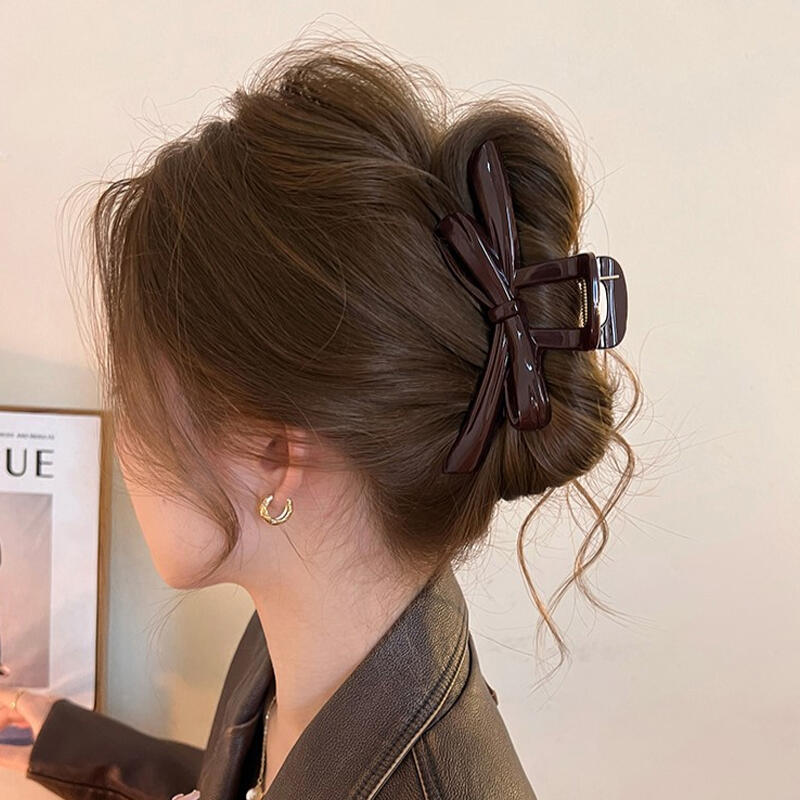 Miroa Ribbon Strap Shark Hairpin Hairpin Clip brown