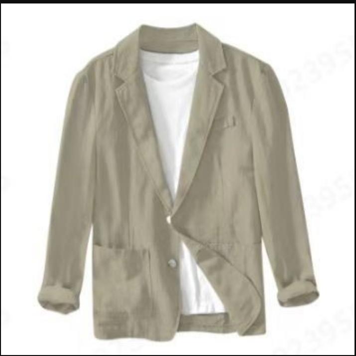 Men's Casual Fashion Jacket Solid Color Long Sleeve Jacket With Pockets