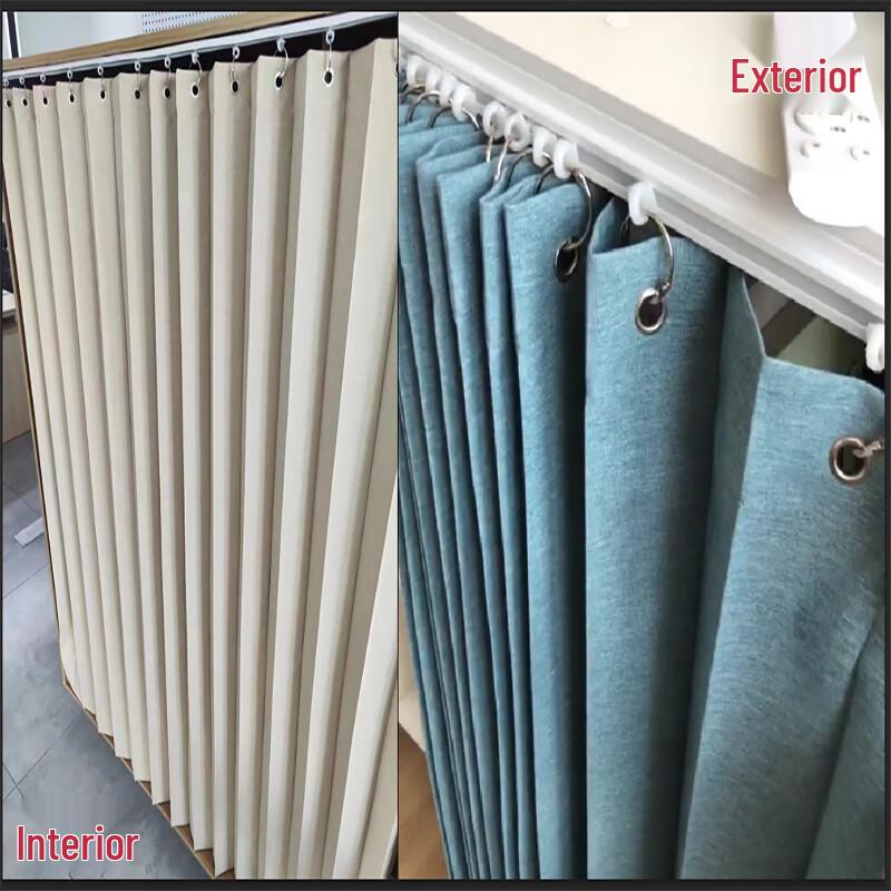 JNL N86209 Punch-Free Folding Room Divider Door Curtain