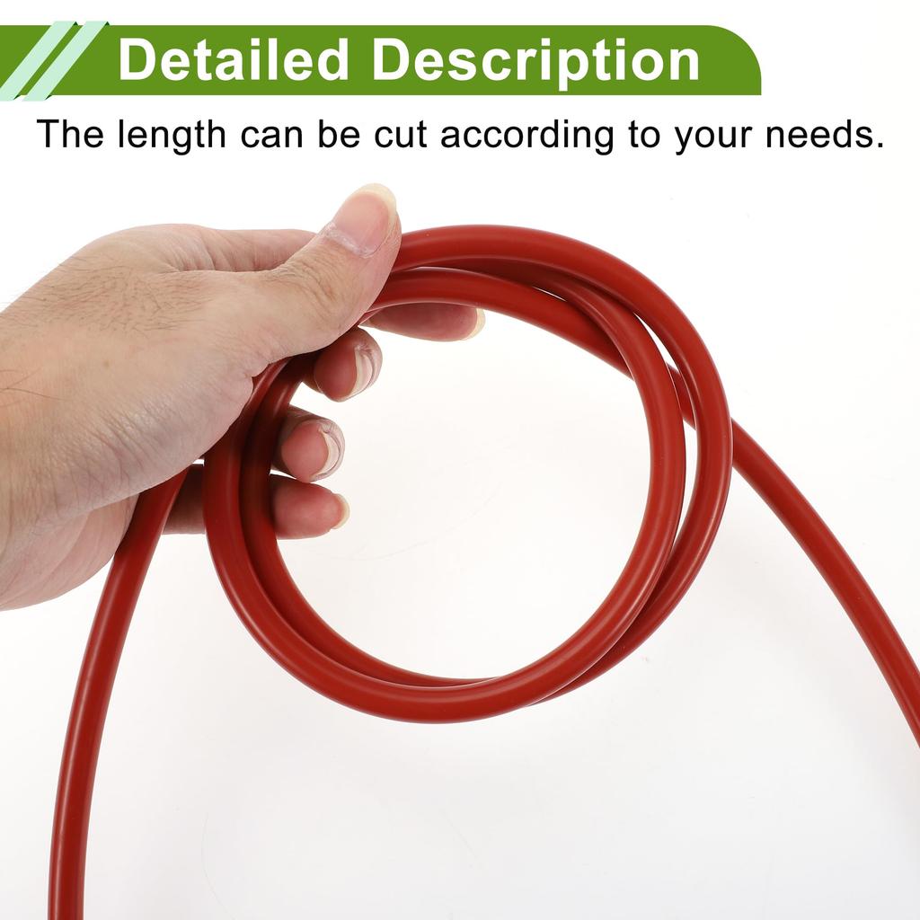 HOPESPANNER 6Ft 3/16" 5mm ID 2mm ThickNe-ss Silicone Vacuum TUB-Ing Hose High Tem-perature au-tomOt-ive Vacuum Line 1 pcs