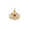 1 Piece Brass & Cubic Zirconia Charms Gold Plated Micro Pave Wings Heart Key Eye Lock Pendant For DIY Necklace Jewelry Making