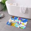 1 Abstract expressionist Kitchen Rug Non-Slip Door Mat Pop design Bathroom Rug Bath Mat Carpet for Home Sink Laundry Decoreeree