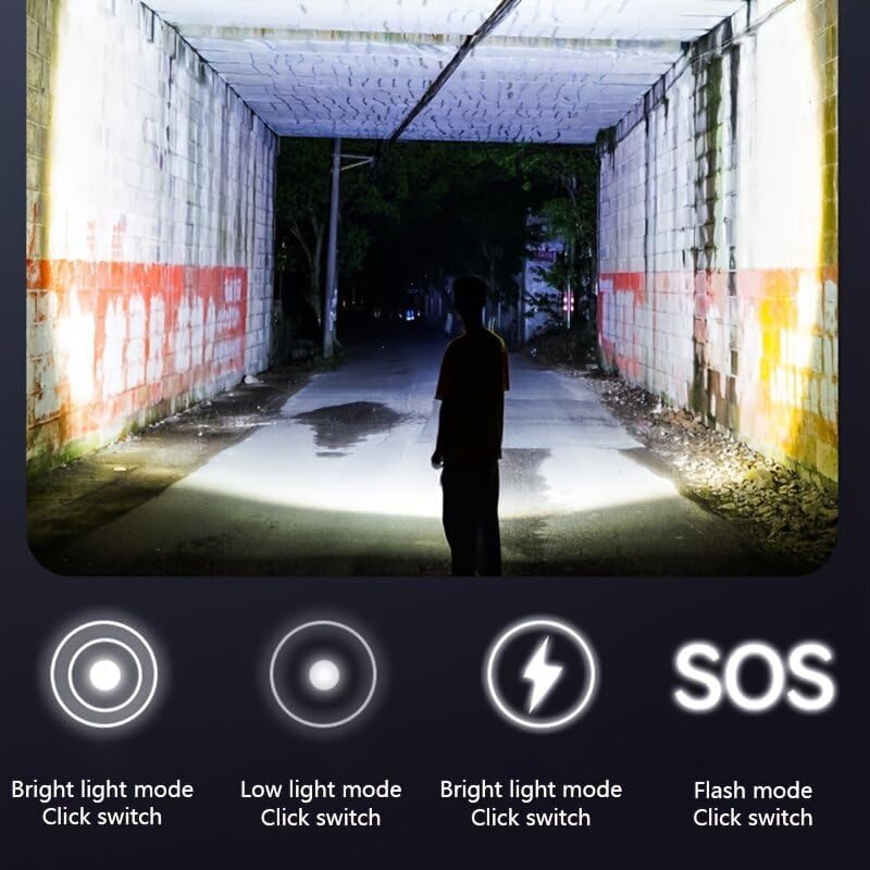 LED Mini Rechargeable Keychain Flashlight,4 Modes Portable Waterproof Flashlight with Folding Bracket Bottle Opener