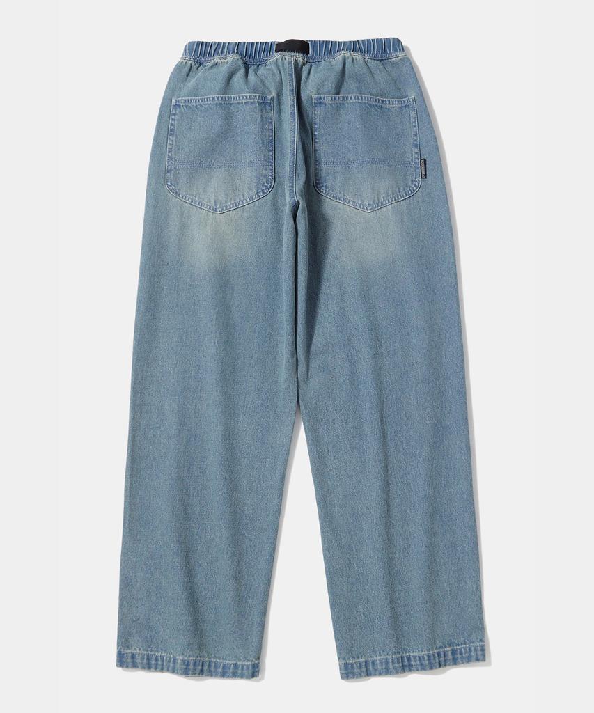 COLUMBIA UNIVERSITY Trajan Label Loose-Fit Washed Denim Pants_Light Jean