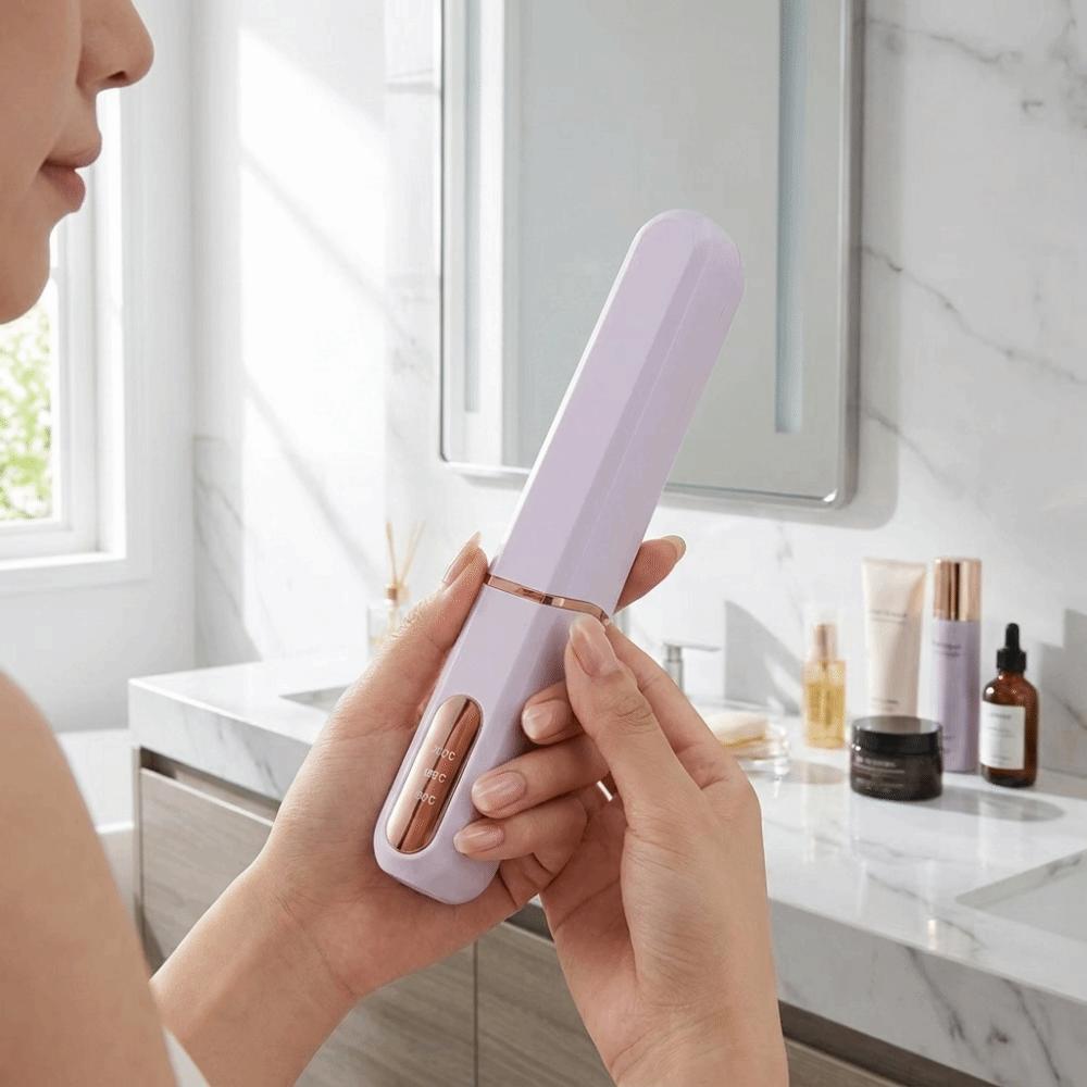 Wireless Electric Hair Straightener LCD Display Hair Styling Iron Hair Care
