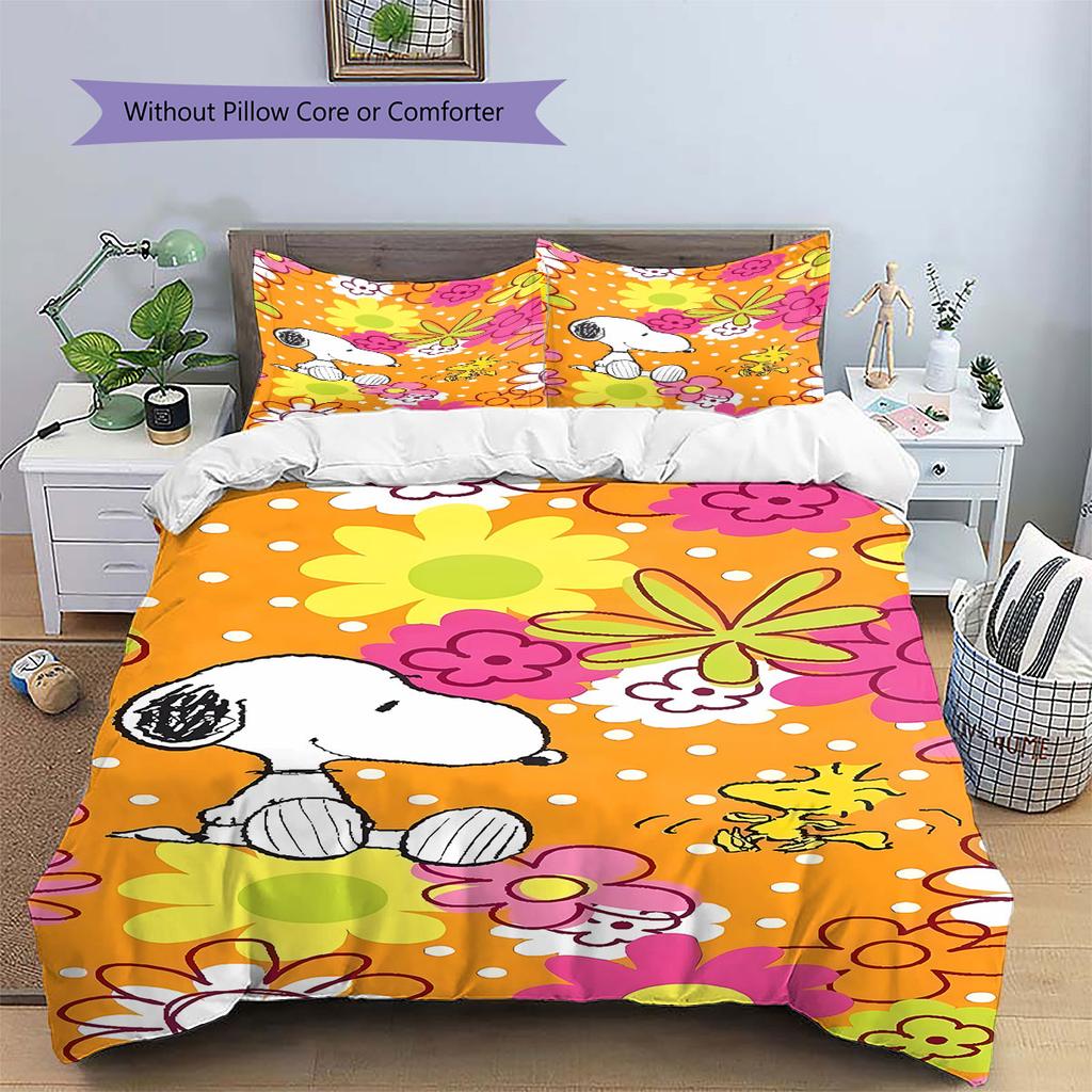Snoopy Sitting and Counting Money – A Comfortable and Warm Bedding Set, The Perfect Choice To Decorate Your Bedroom.