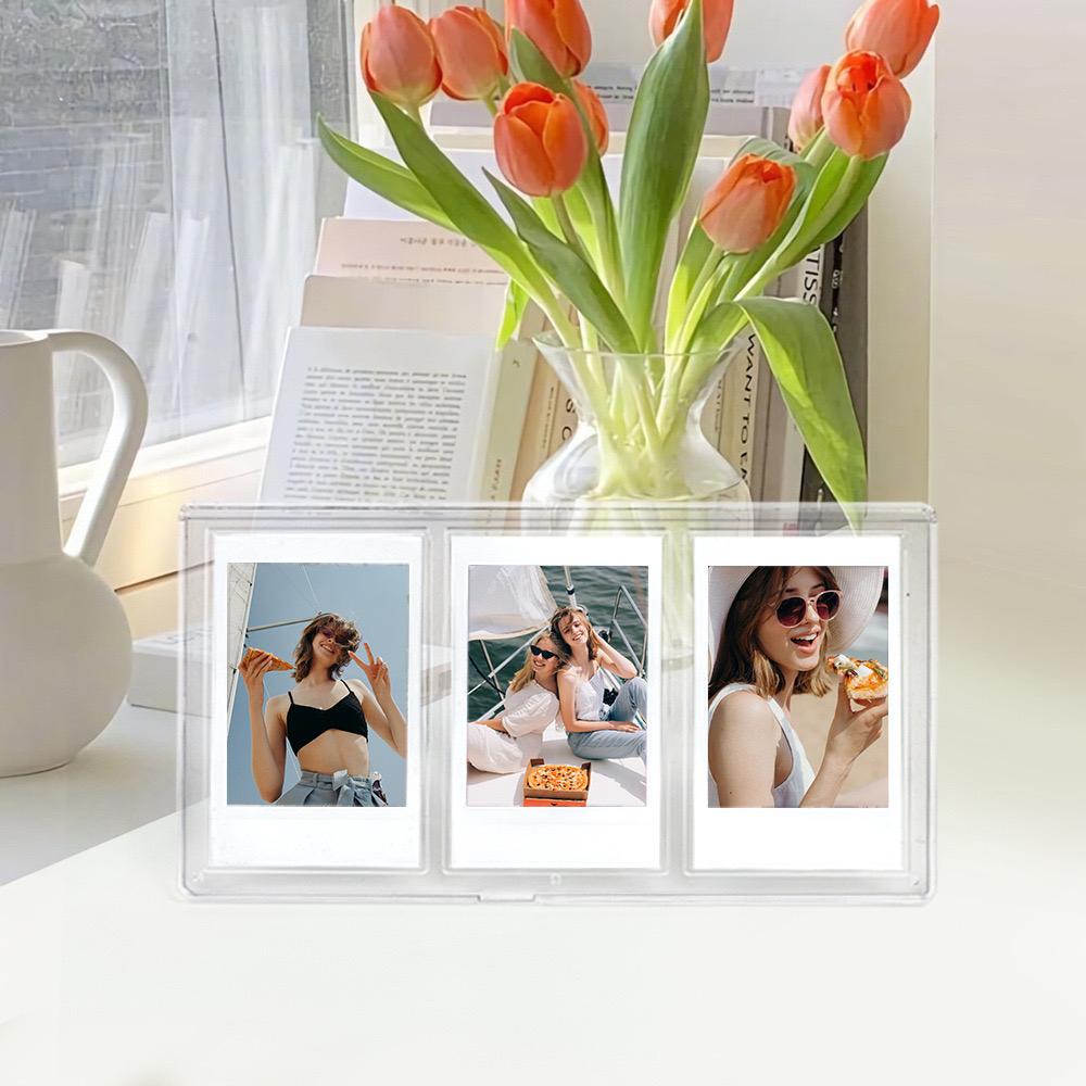 [Film Lab] Desktop Photo Frame with 3 Pockets for Instax Mini Photo CAC35