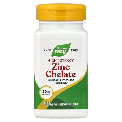 Zinc Chelate 30mg, 100 Capsules
