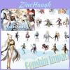 Exquisite Genshin Impact Acrylic Figure Stand Featuring Barbatos Keqing And Barbara