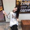 Gray Butterfly Print Women's Cotton Loose Half Sleeve Summer T-Shirt 2025