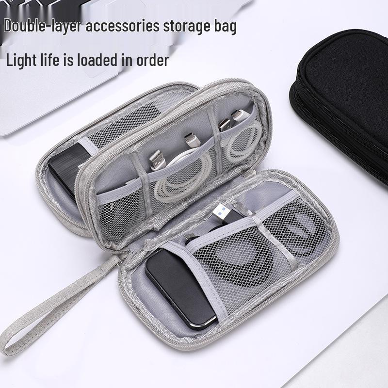 Spot Data Cable Storage Bag: Multi-Function Organizer for Cables, Earphones, Chargers, Phones, and Hard Drives