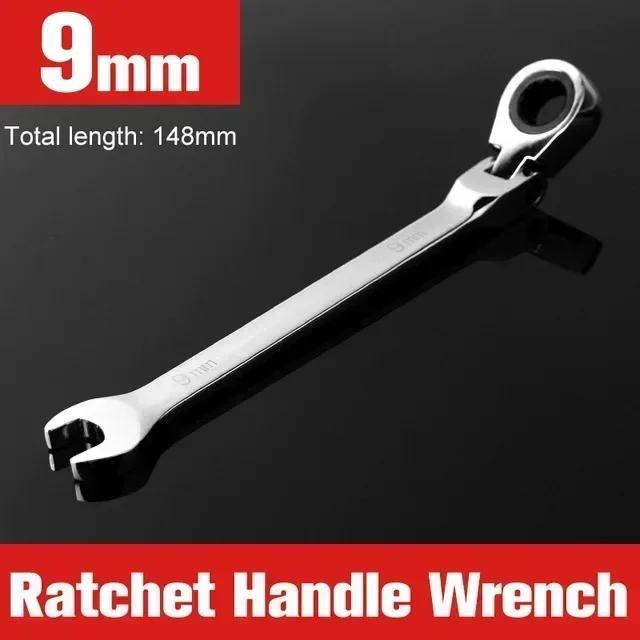 1PCS Ratchet Wrench Flexible Head Combination Torque Dual-use Car Hand Repair Tools Multitool Keys Chrome Vanadium Steel Spanner