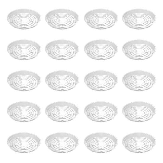 20 ks opakovaně použitelných podnosů na květináče Praktický plastový talířek na květináče se zaobleným okrajem na terasu