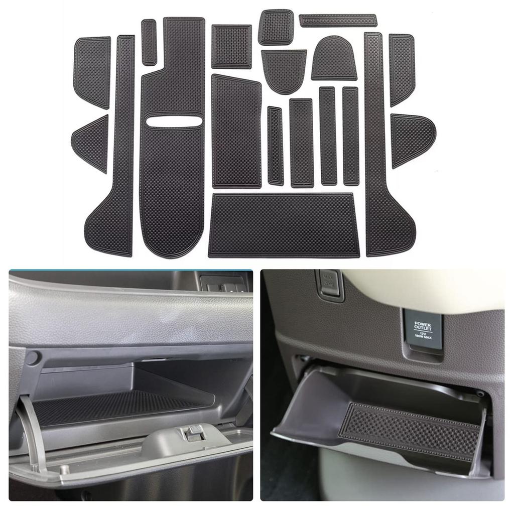 Honda Interior Rubber Black [CDEFG 19-Piece Set] N-BOX JF3/JF4 (2020.12~Present) Mats, Protective, Non-Slip, Customizable, Scratch-Resistant,