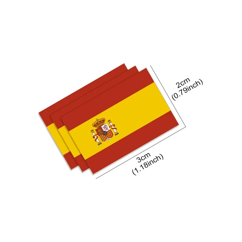Car Sticker Spain Flag Sticker National Flag Series Waterproof Decal Universal Creative DIY Auto Decoration Accessories