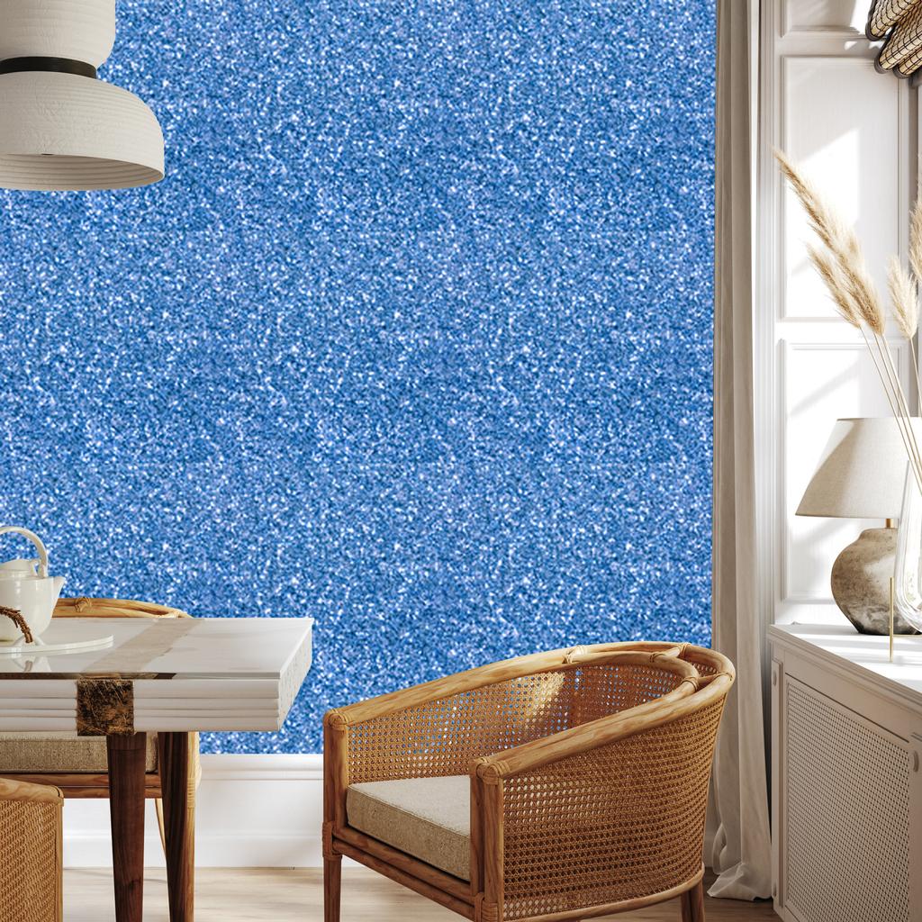 Blue and Azure Glitter Wallpaper for Living Room and Bedroom 50x1000