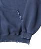 Ten Past Seven Vintage Washed Pigment Zip-Up Hoodie - Denim