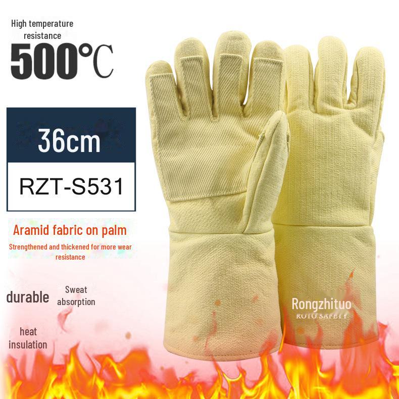 High-Temperature Resistant Fireproof Gloves for Industrial Use – 500°C Protection