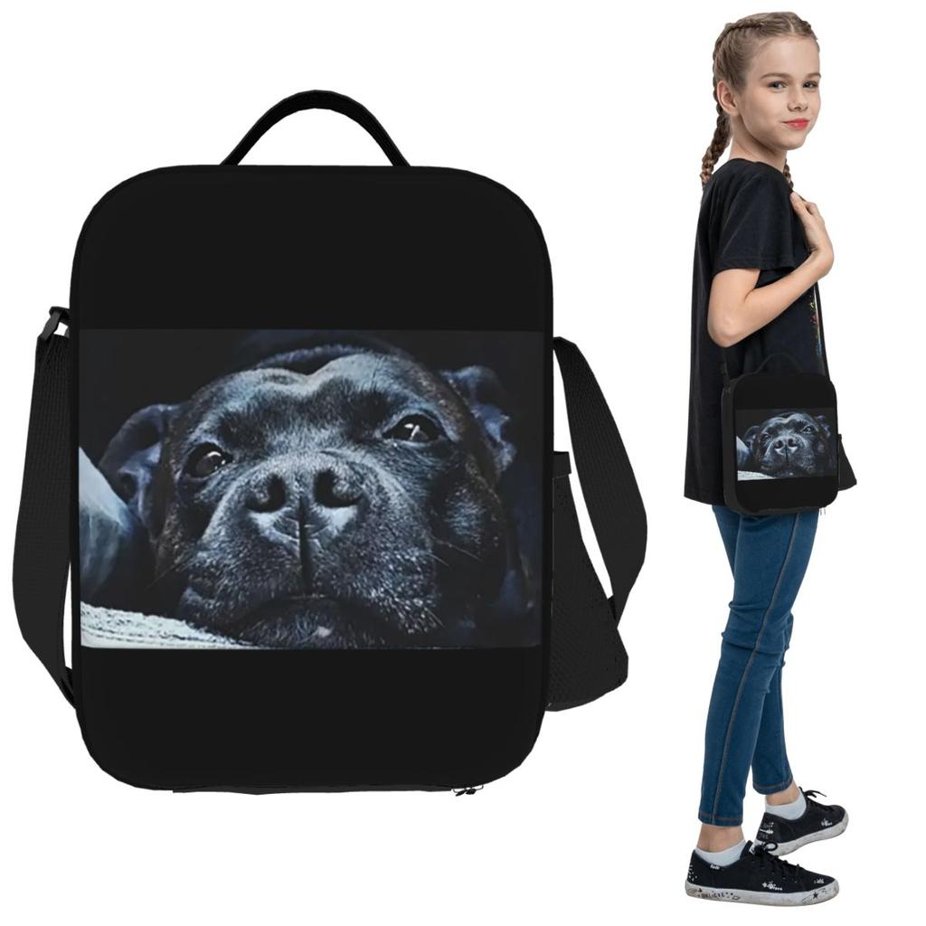 Staffordshire Bull Terrier Insulated Lunch Bag for Women Office Cooler Thermal Food Box Tote Leakproof Lunch Boxes Container