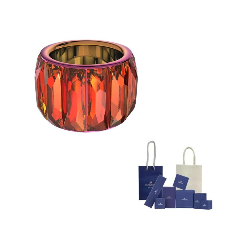 Swarovski Curiosa Prism Color Design Crystal Aluminum Ring Women Rings Red 5607415