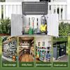 Outdoor HDPE Garden Storage Cabinet for Tools and Sundries