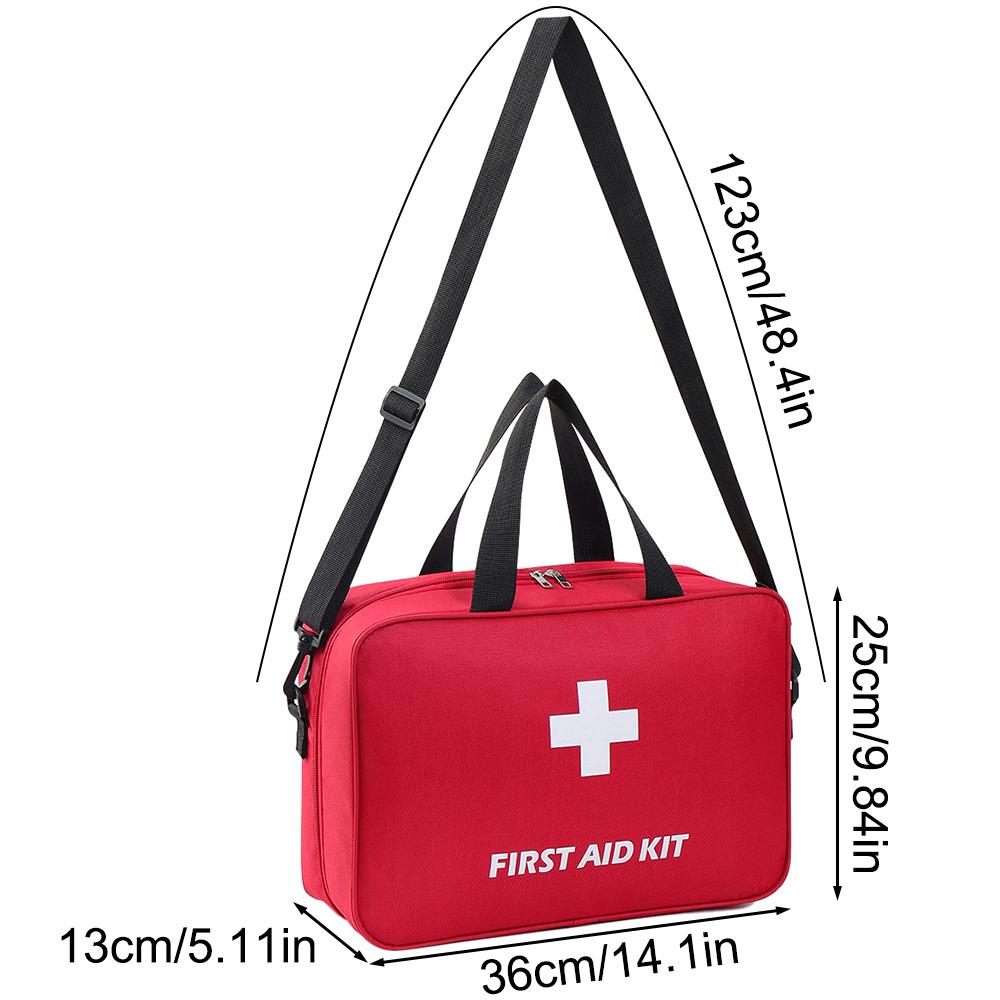 High-Capacity First Aid Kit Travel Medicine And Medication Storage Bag Oxford Cloth Medicine  Organizer Box Emergency Survival